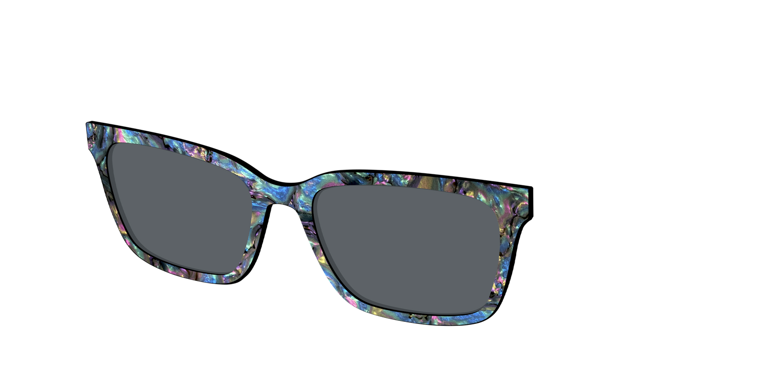 The Polarized Midnight Abalone Sun Top - Angle Top Image - Pair Eyewear