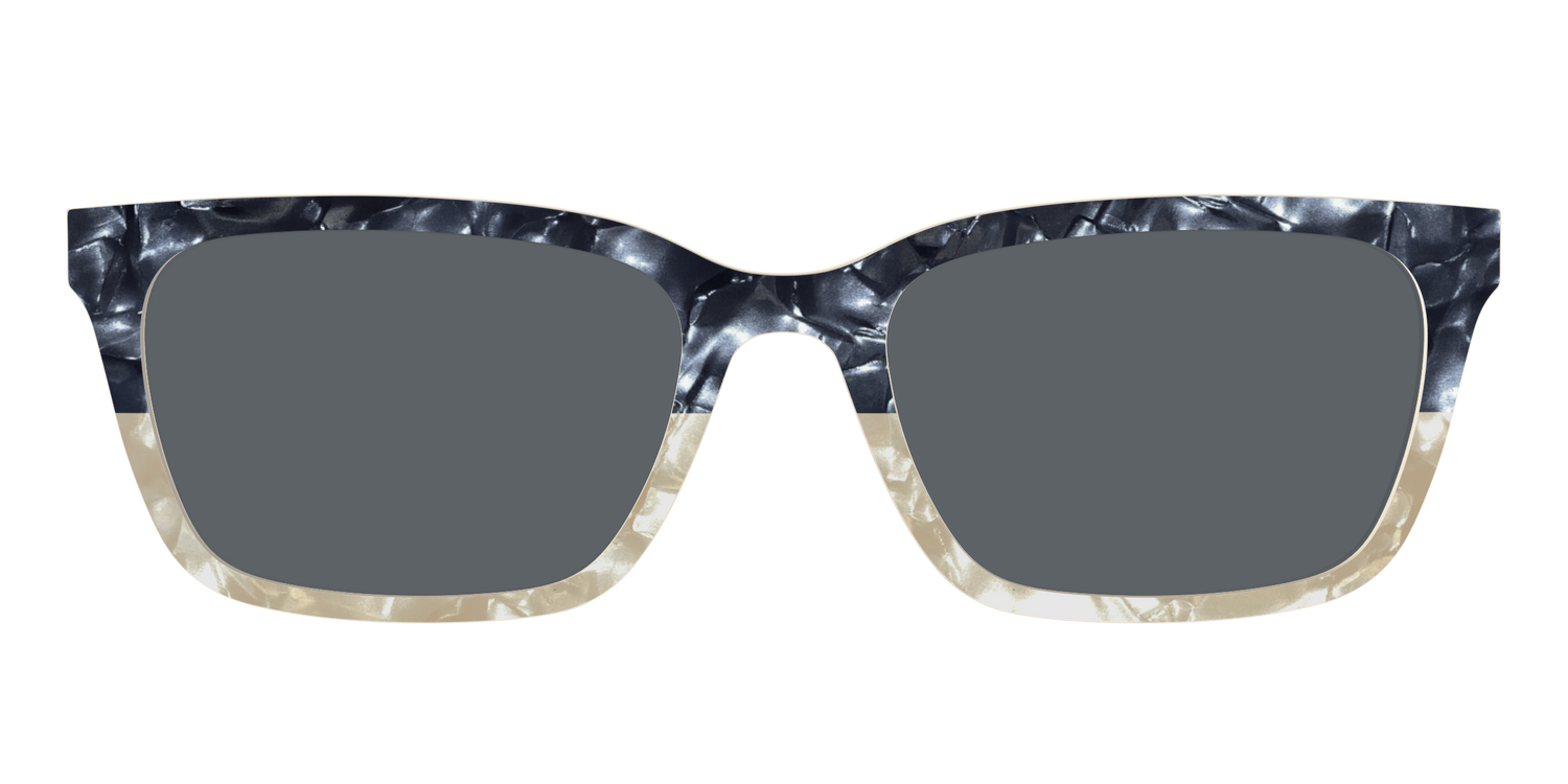 The Polarized Navy to Taupe Pearl Split Sun Top - Front Top Image - Pair Eyewear