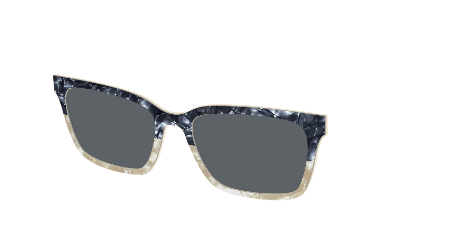 The Polarized Navy to Taupe Pearl Split Sun Top - Angle Top Image - Pair Eyewear