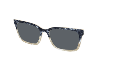 The Polarized Navy to Taupe Pearl Split Sun Top - Angle Top Thumbnail - Pair Eyewear