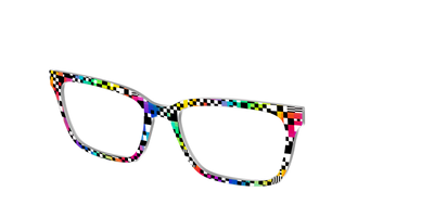 The Prismatic Check - Angle Top Thumbnail - Pair Eyewear