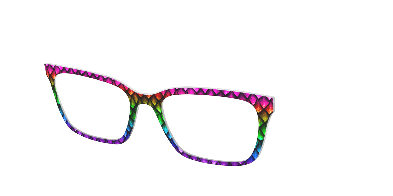 The Rainbow Dragon Scales - Angle Top Image - Pair Eyewear