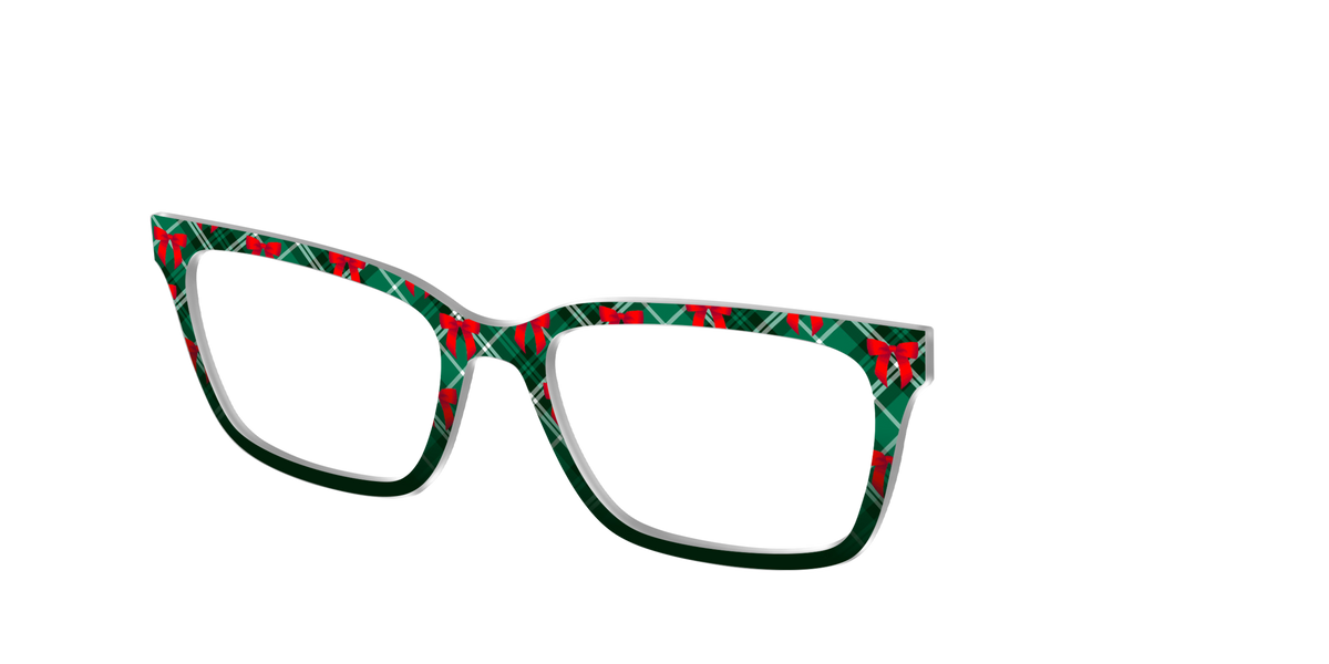 The Ribbon-Clad Plaid - Angle Top Image - Pair Eyewear