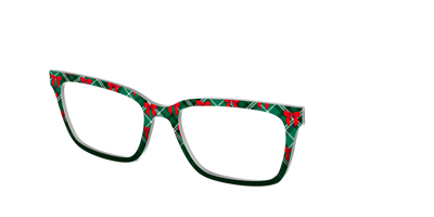 The Ribbon-Clad Plaid - Angle Top Thumbnail - Pair Eyewear