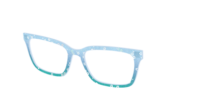 The Sky Blue Crystal with Daisy Glitter - Angle Top Thumbnail - Pair Eyewear