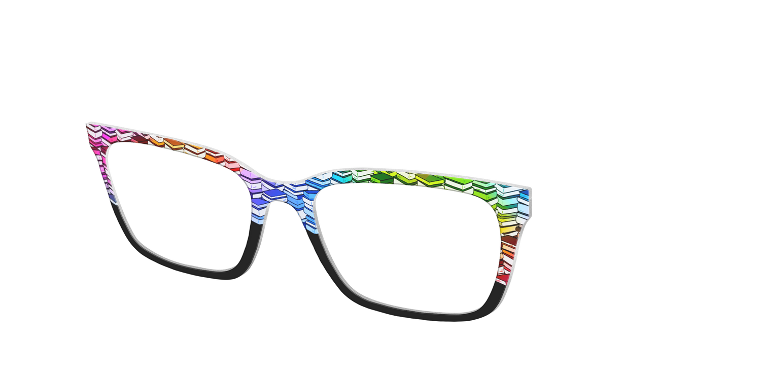 The Rainbow Stacks Split - Angle Top Image - Pair Eyewear