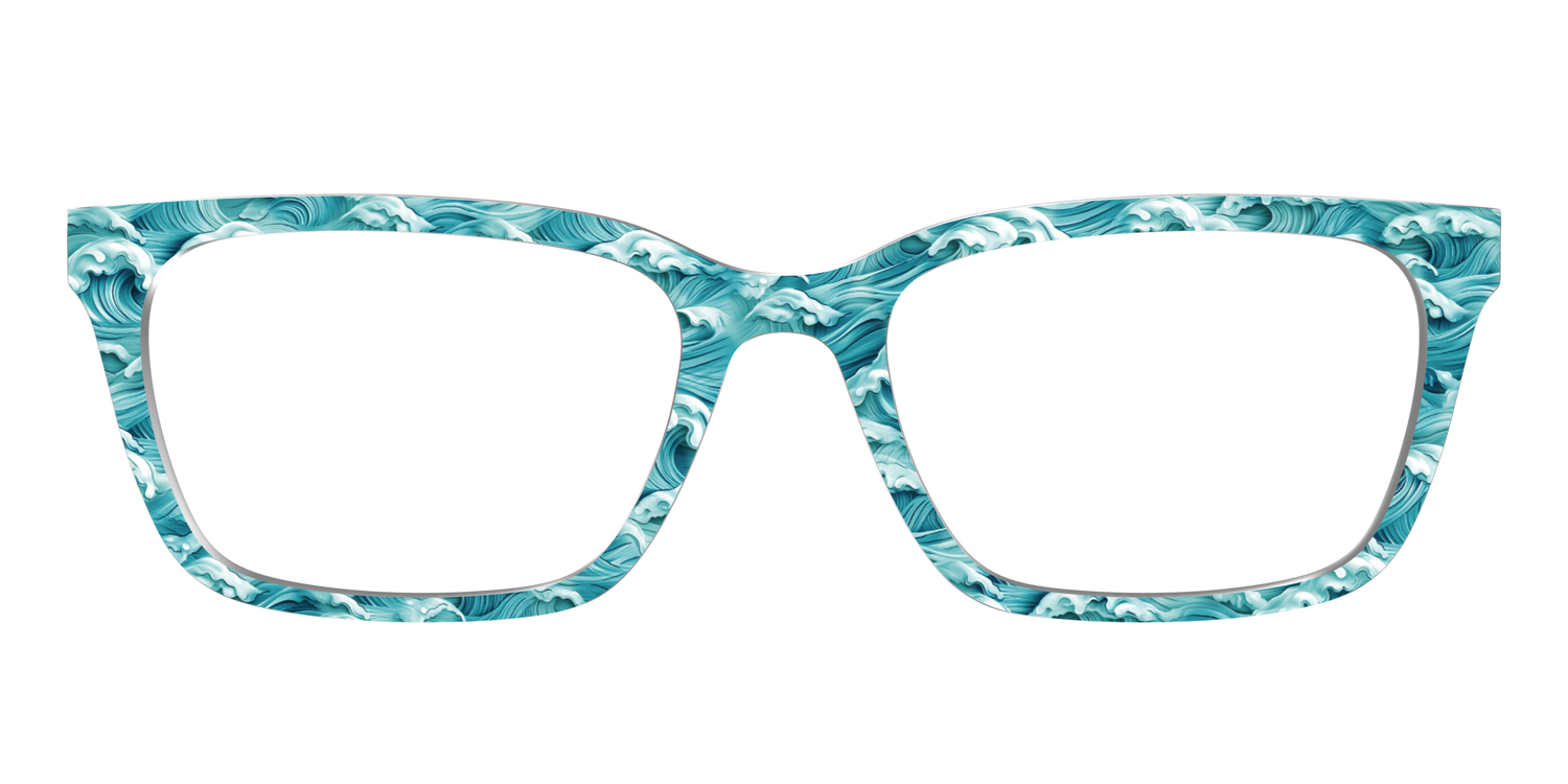 The Teal Tidal Waves - Front Top Image - Pair Eyewear