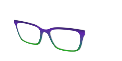 The Ultra Violet to Bright Green Gradient - Angle Top Thumbnail - Pair Eyewear