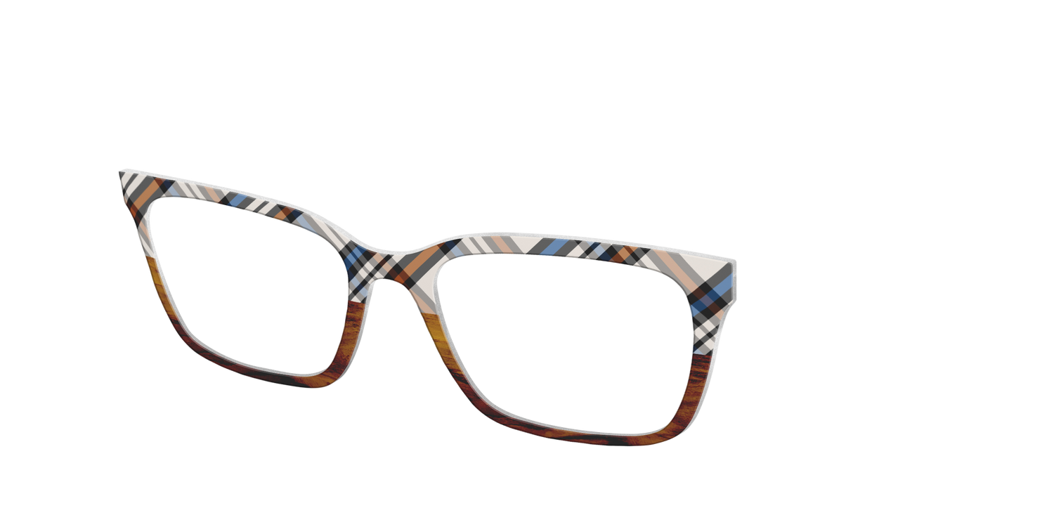 The Wood Split Plaid - Angle Top Image - Pair Eyewear
