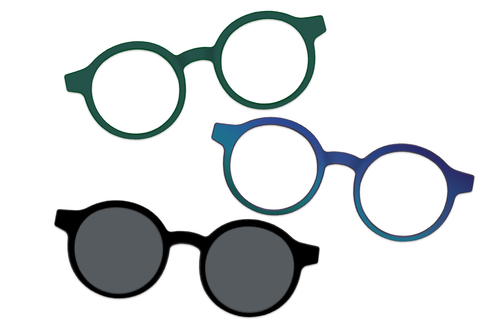 Dark Green Horn with Silver Set - Secondary Image - Pair Eyewear