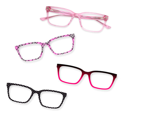 The Larkin - Pink Glitter Clear - Pair Eyewear