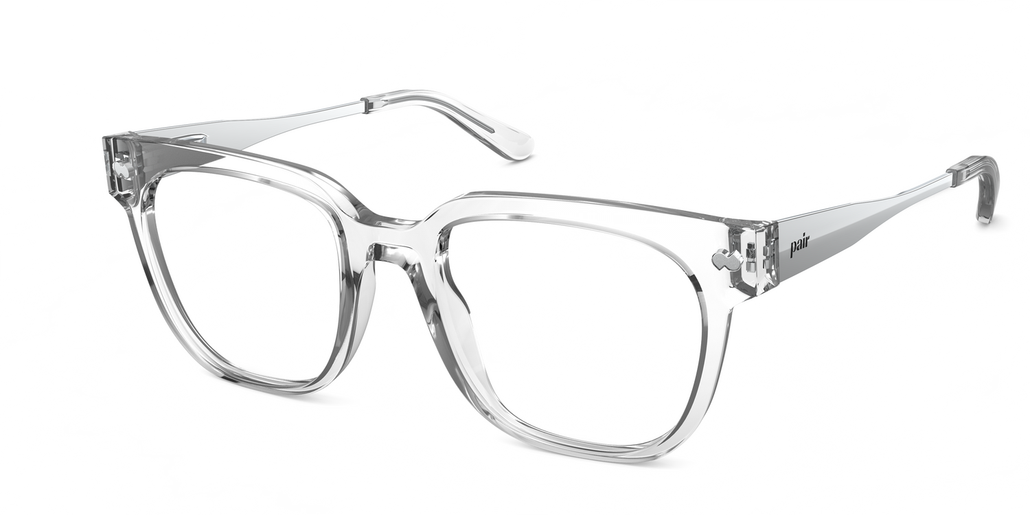 The Murphy - Crystal Clear Acetate Silver Metal - Carousel12 - Pair Eyewear