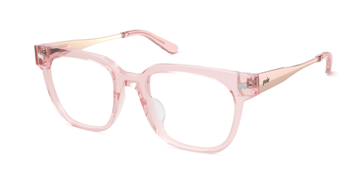 The Murphy - Pink Clear Acetate Rose Gold Metal - Pair Eyewear