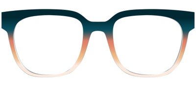 The Aegean to Apricot Gradient - Front Top Thumbnail - Pair Eyewear