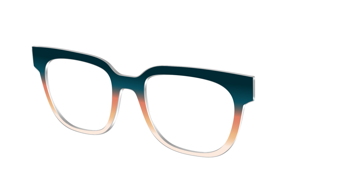 The Aegean to Apricot Gradient - Angle Top Image - Pair Eyewear