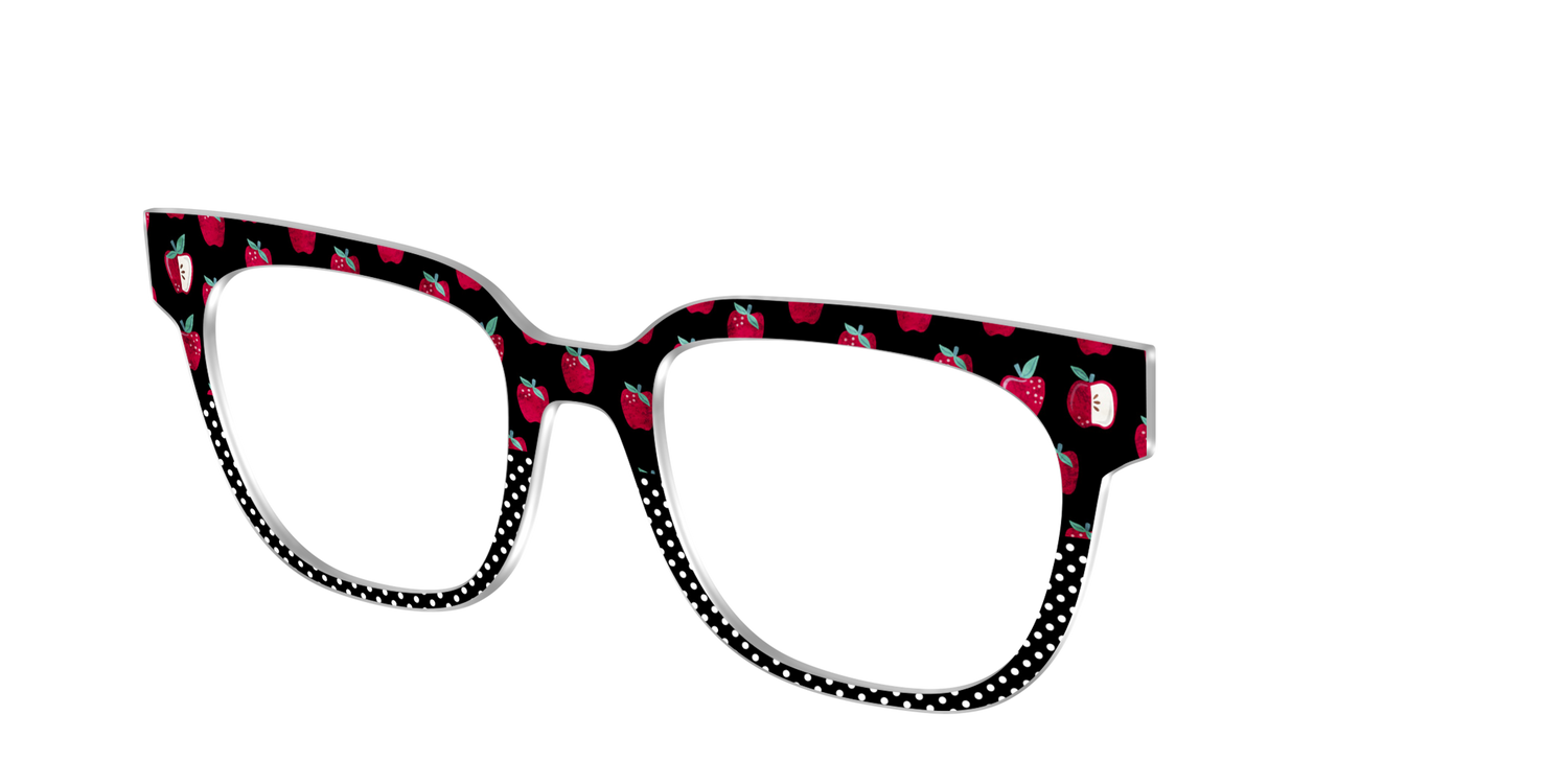 The Apple Polka Dot Split - Angle Top Image - Pair Eyewear