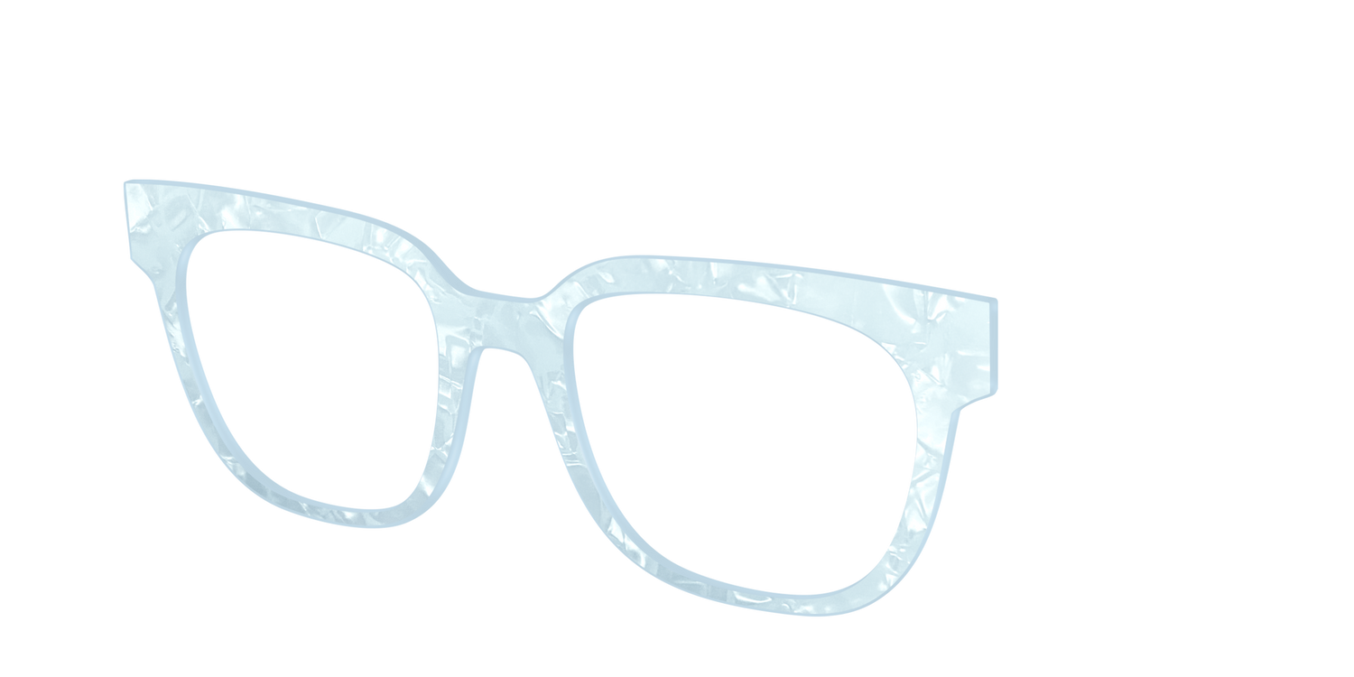 The Aquamarine Pearl Marble - Angle Top Image - Pair Eyewear