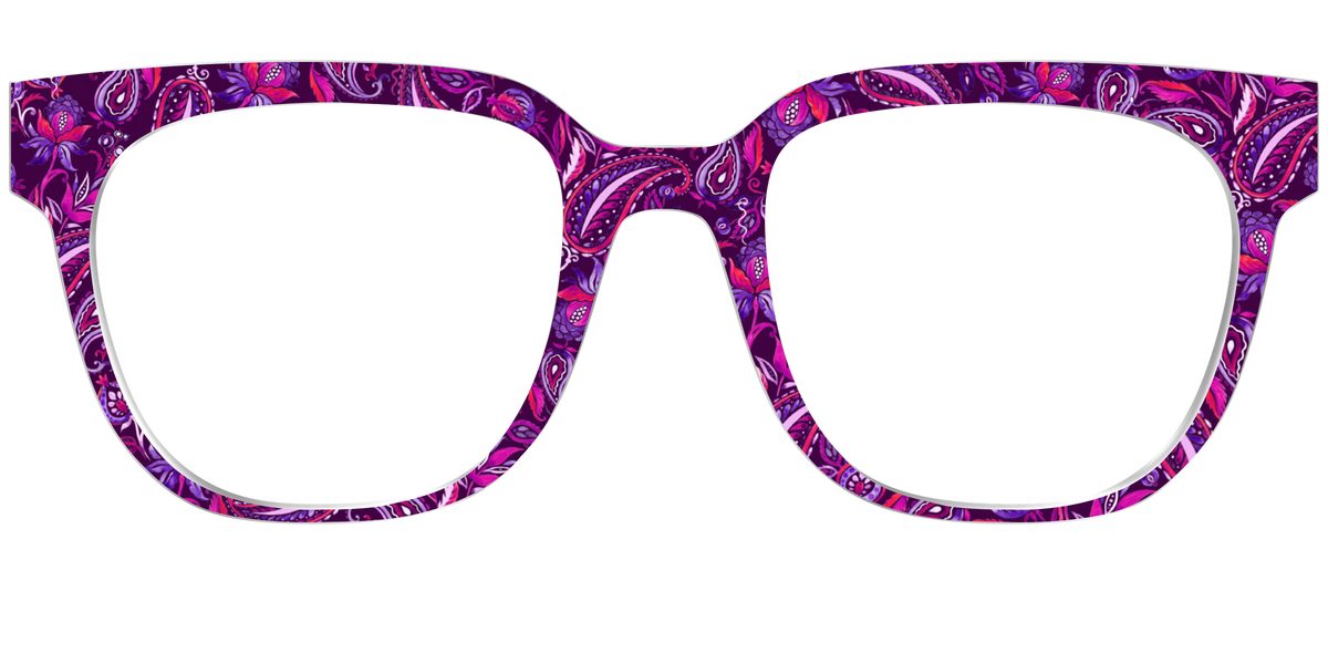 The Aubergine Paisley - Front Top Image - Pair Eyewear