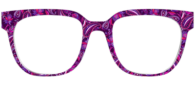The Aubergine Paisley - Front Top Thumbnail - Pair Eyewear