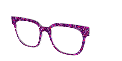 The Aubergine Paisley - Angle Top Thumbnail - Pair Eyewear