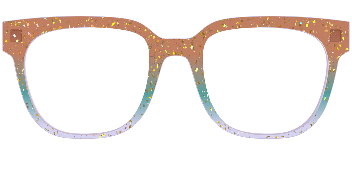 The Autumnal Gradient Crystal with Gold Flakes - Front Top Image - Pair Eyewear