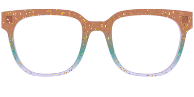 The Autumnal Gradient Crystal with Gold Flakes - Front Top Thumbnail - Pair Eyewear