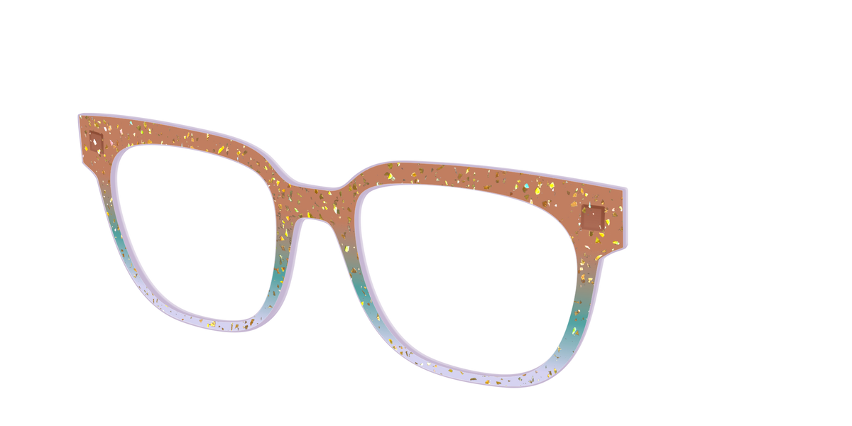 The Autumnal Gradient Crystal with Gold Flakes - Angle Top Image - Pair Eyewear