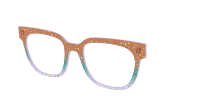 The Autumnal Gradient Crystal with Gold Flakes - Angle Top Thumbnail - Pair Eyewear