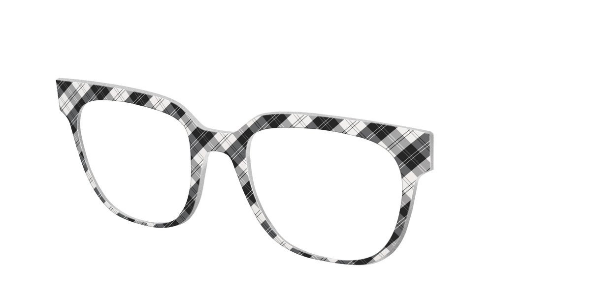 The B&W Plaid - Angle Top Image - Pair Eyewear