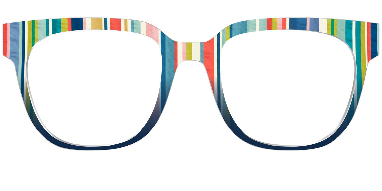 The Beach Bum Stripes - Front Top Image - Pair Eyewear