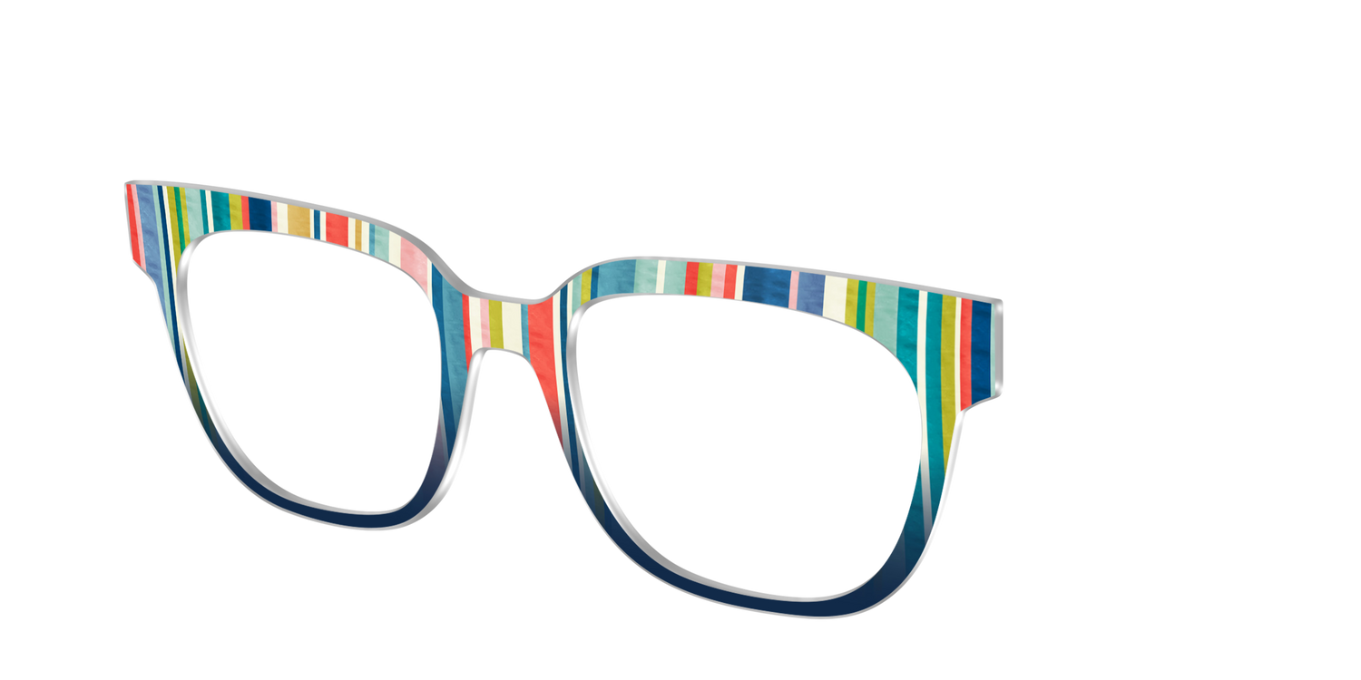The Beach Bum Stripes - Angle Top Image - Pair Eyewear