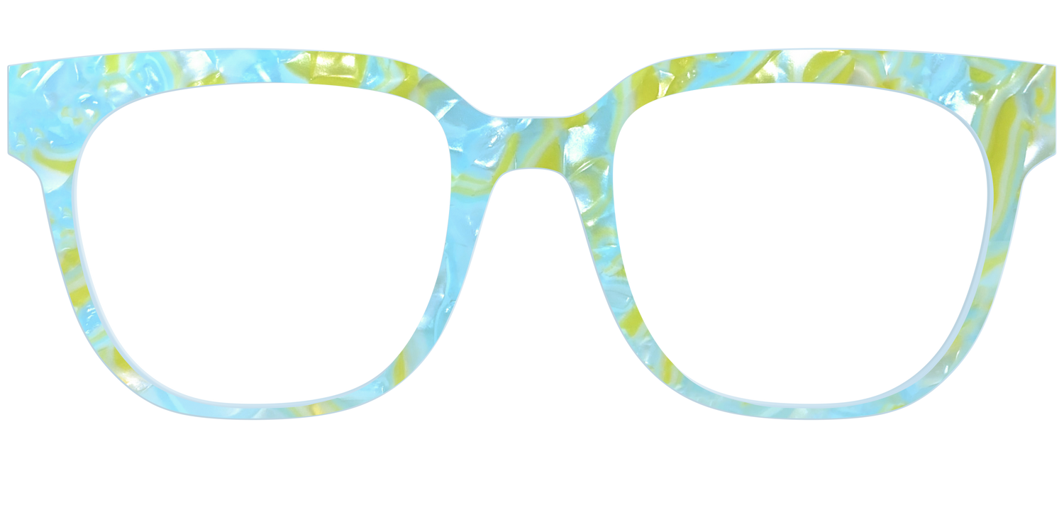 The Blue Lemonade Pearl Marble - Front Top Image - Pair Eyewear