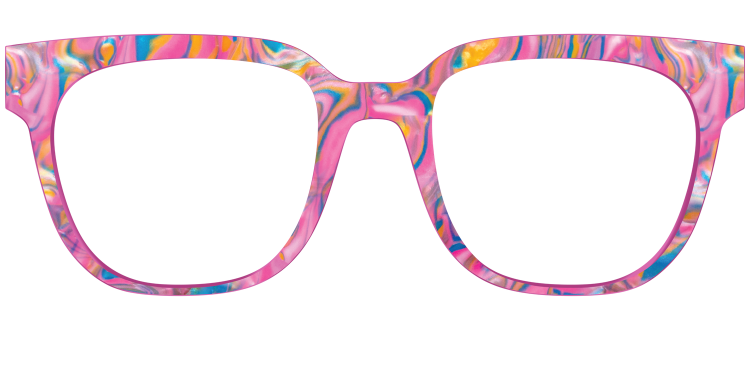 The Bubble Gum Pearl Marble - Front Top Image - Pair Eyewear