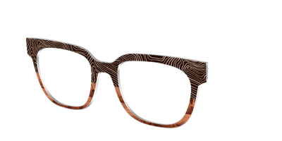 The Cabin Woodgrain Split - Angle Top Thumbnail - Pair Eyewear