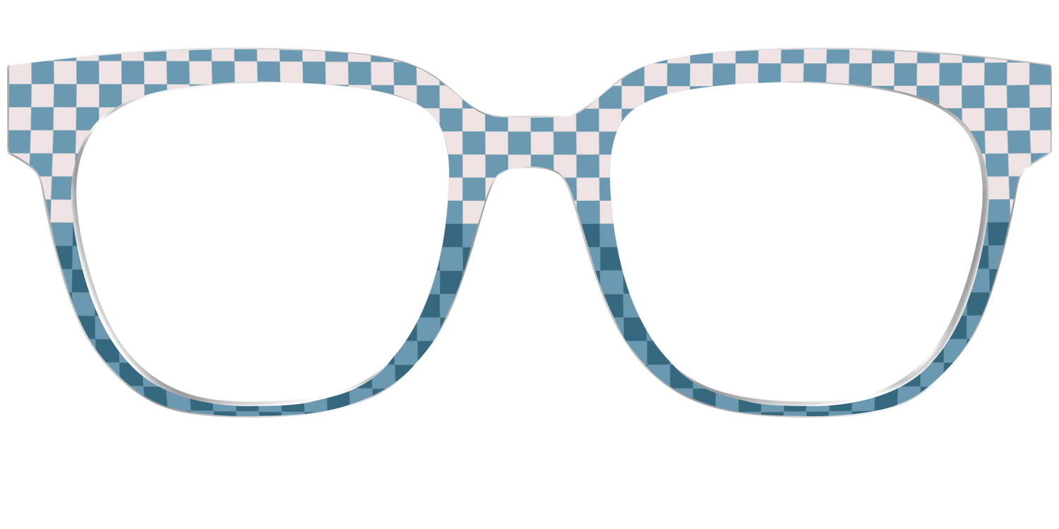 The Cerulean Check Split - Front Top Image - Pair Eyewear