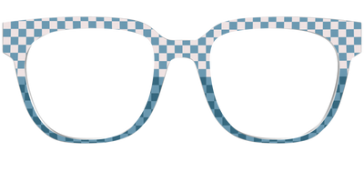 The Cerulean Check Split - Front Top Thumbnail - Pair Eyewear