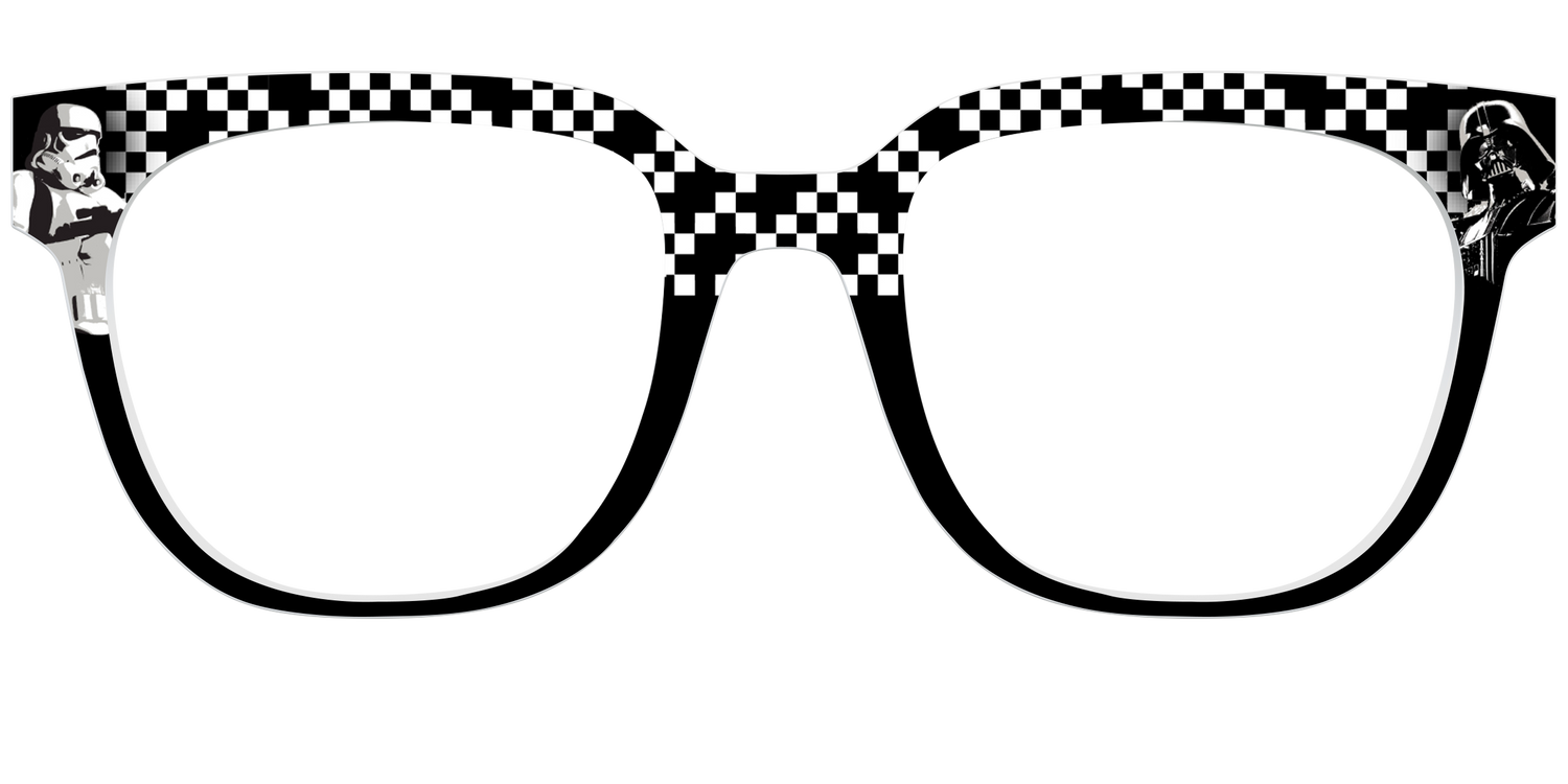 Dark Side Checker Split - Front Top Image - Pair Eyewear