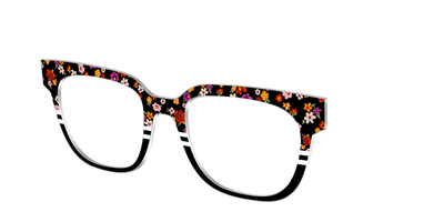 The Ditsy Stripe Split - Angle Top Thumbnail - Pair Eyewear