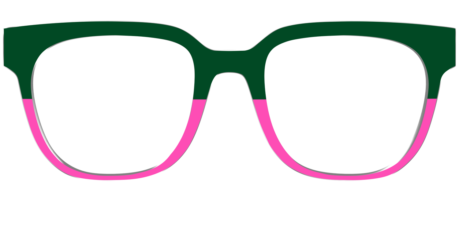 The Emerald and Flamingo Split - Front Top Image - Pair Eyewear