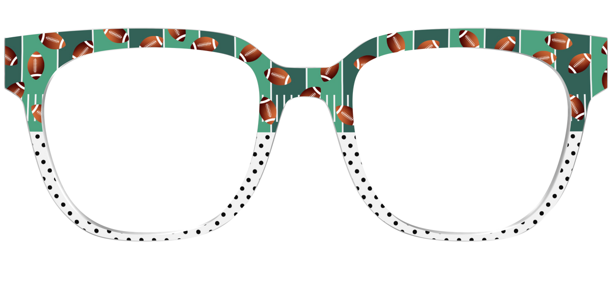 The Fifty Yard Line Polka Dot Split - Front Top Image - Pair Eyewear