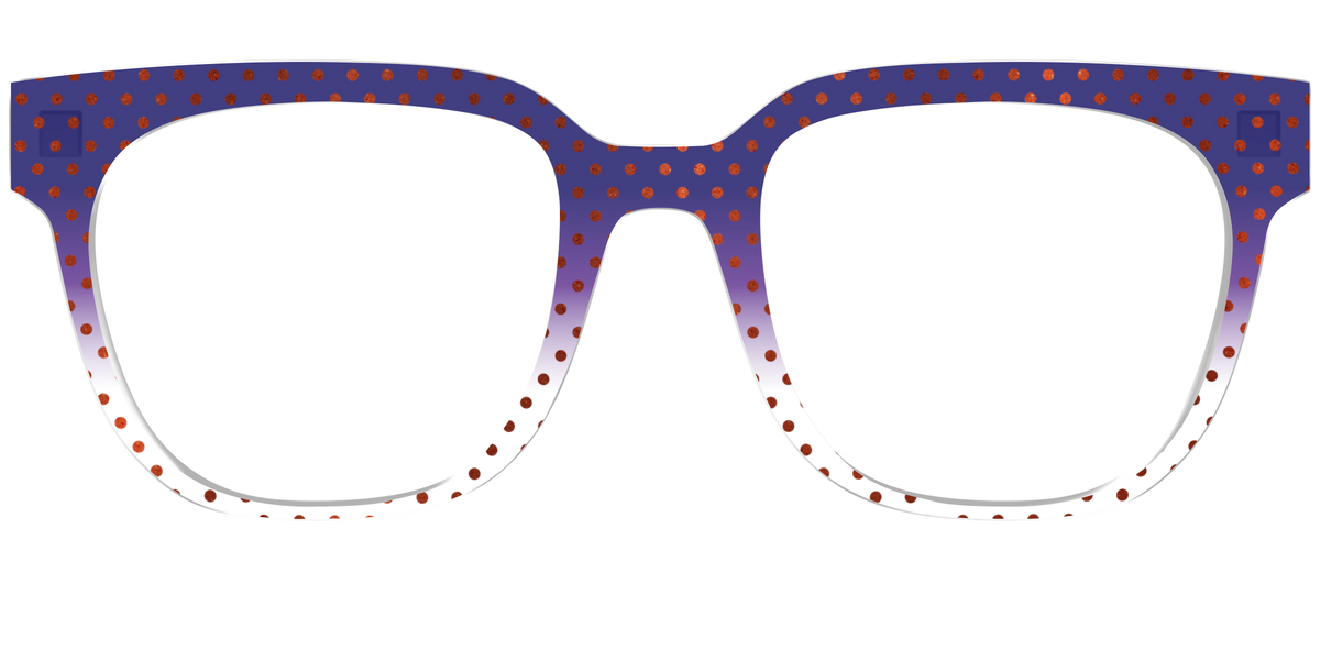 The Galactic Plum Gradient Crystal Polka Dots - Front Top Image - Pair Eyewear
