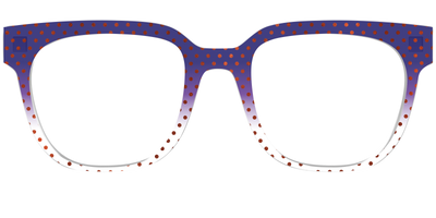 The Galactic Plum Gradient Crystal Polka Dots - Front Top Thumbnail - Pair Eyewear