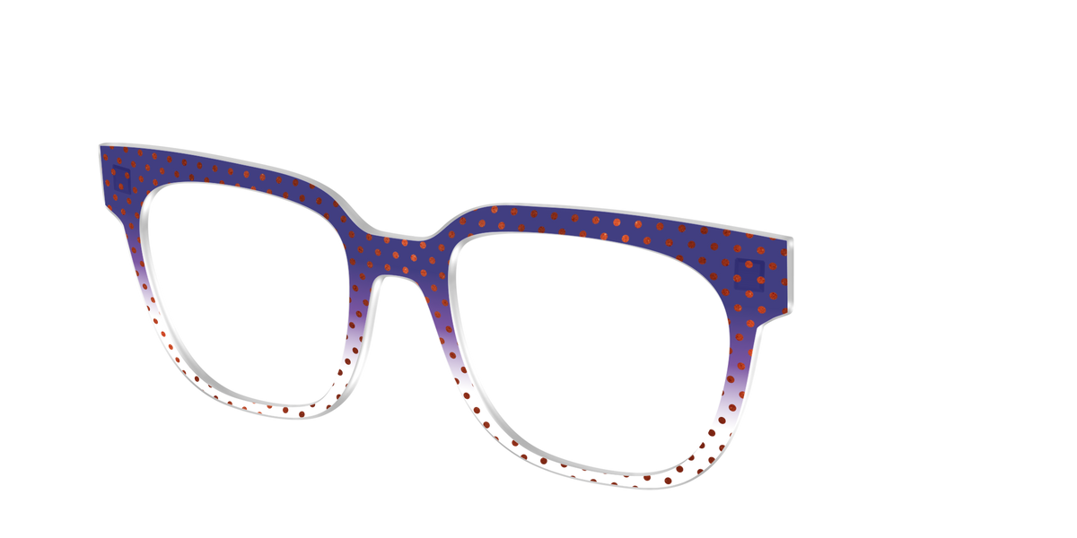 The Galactic Plum Gradient Crystal Polka Dots - Angle Top Image - Pair Eyewear