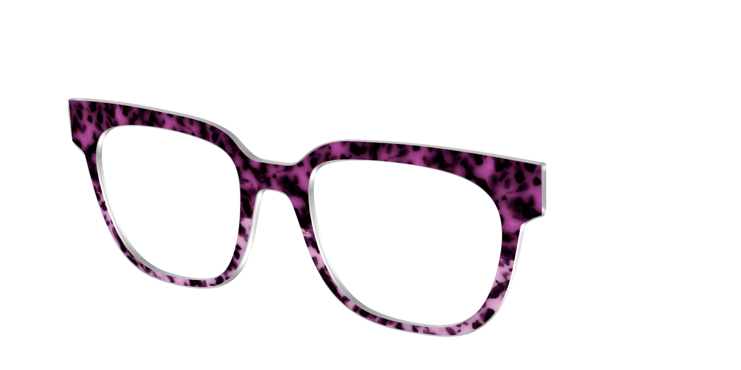 The Huckleberry Tortoise Split - Angle Top Image - Pair Eyewear