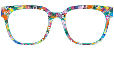 The Imaginative Tortoise with Bubble Glitter - Front Top Thumbnail - Pair Eyewear