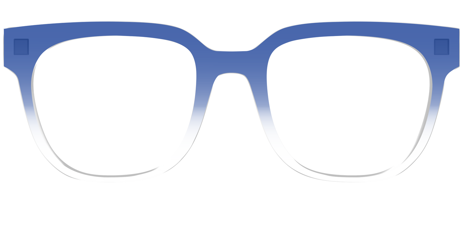 The Indigo Gradient Crystal - Front Top Image - Pair Eyewear