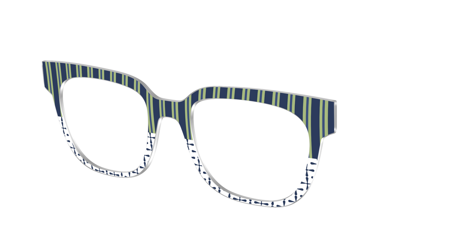The Kayak Stripes - Angle Top Image - Pair Eyewear