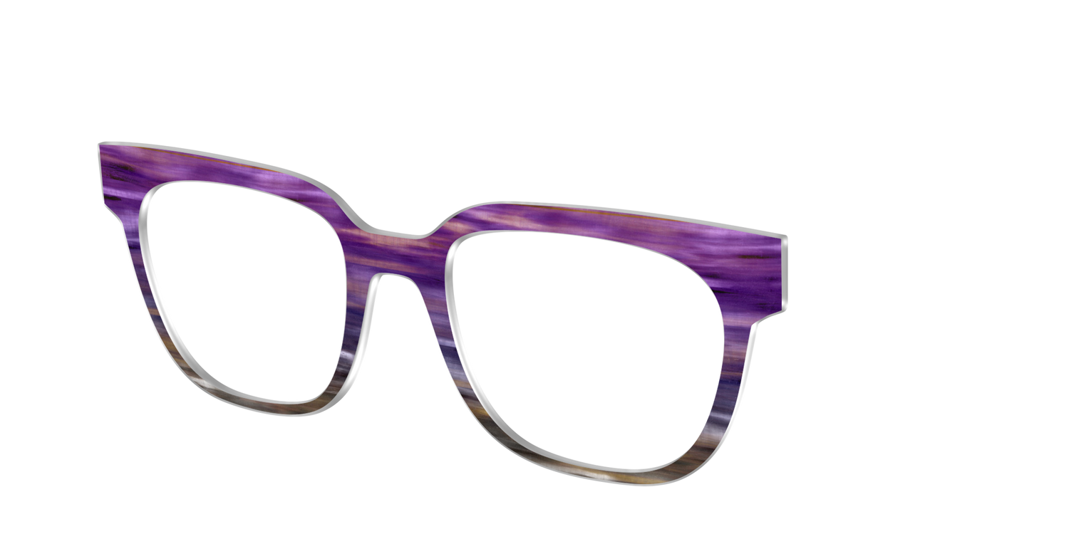 The Lilac Gradient Horn - Angle Top Image - Pair Eyewear
