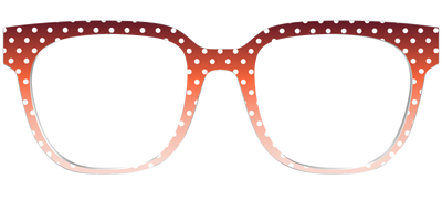 The Maroon to Blush Gradient Polka Dot - Front Top Thumbnail - Pair Eyewear