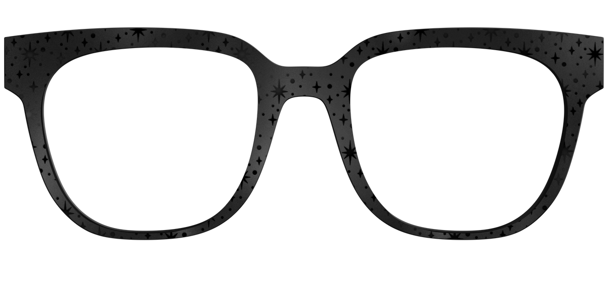 The Matte Black Spell Bursts - Front Top Image - Pair Eyewear